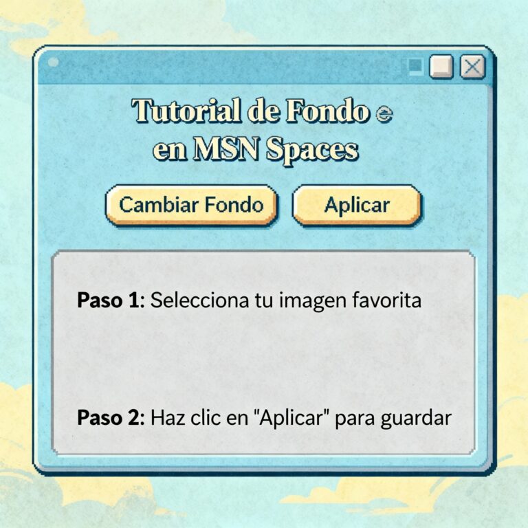 Ejemplo de imagen de fondo personalizada en MSN Spaces con tutorial paso a paso en español