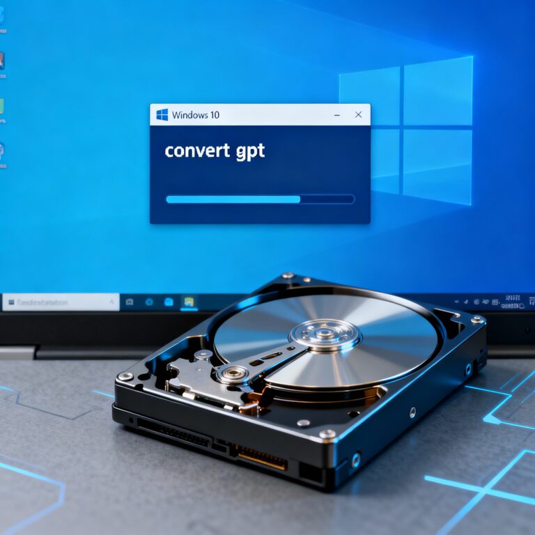 Conversión de disco MBR a GPT durante instalación de Windows 10
