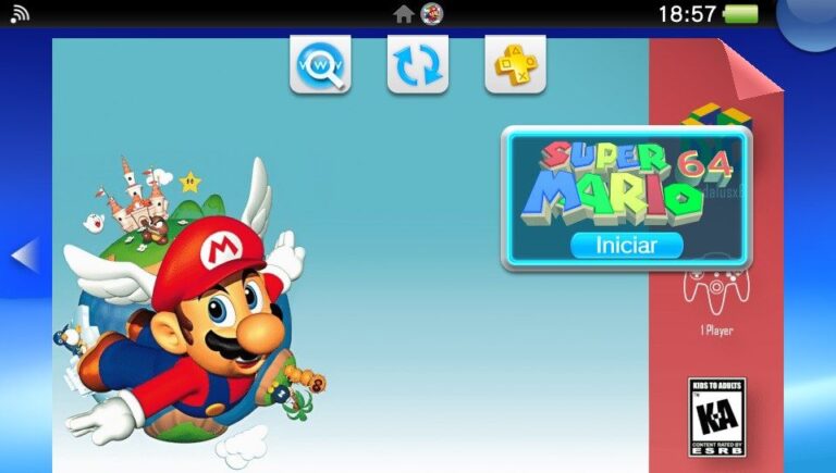 instalar Super Mario 64 en PS Vita
